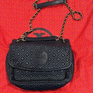 Tory Burch NAVY Quilted Shoulder Bag